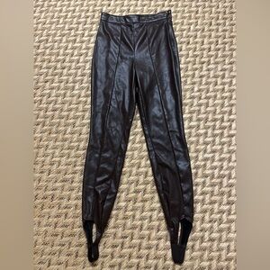 AFRM Stirrup Leggings - Women's Small Brown - Faux Leather Pants